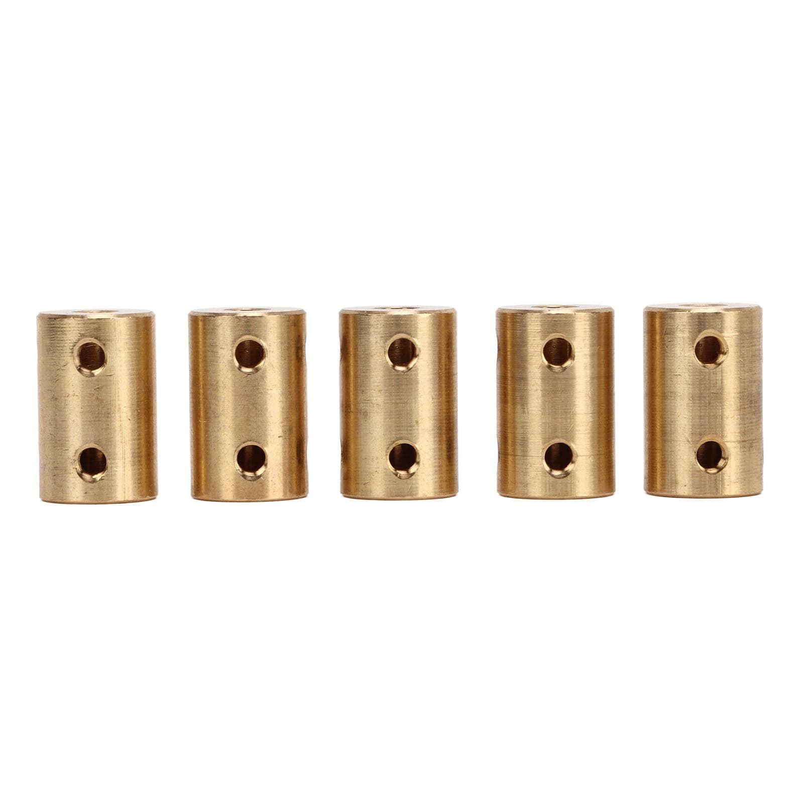 5 Pcs Shaft Coupling 22mm Length 14mm OD 5 To 8mm ID Bore Rigid Coupler Brass Motor Shaft Connector