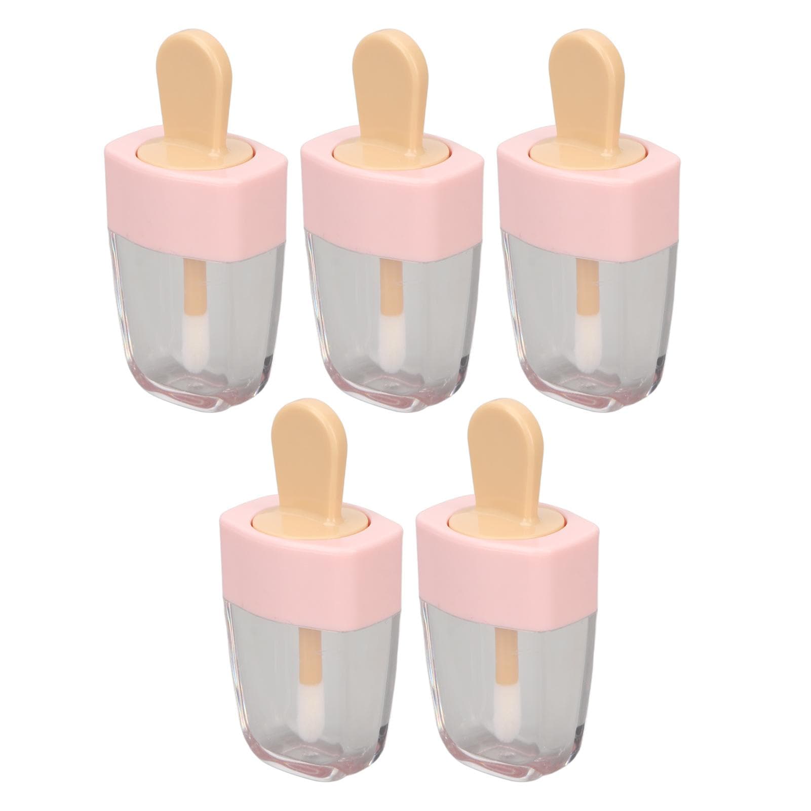 5pcs 5ml Empty Lip Gloss Tubes Ice Cream Shaped Prevent Leakage DIY Lip Glaze Container