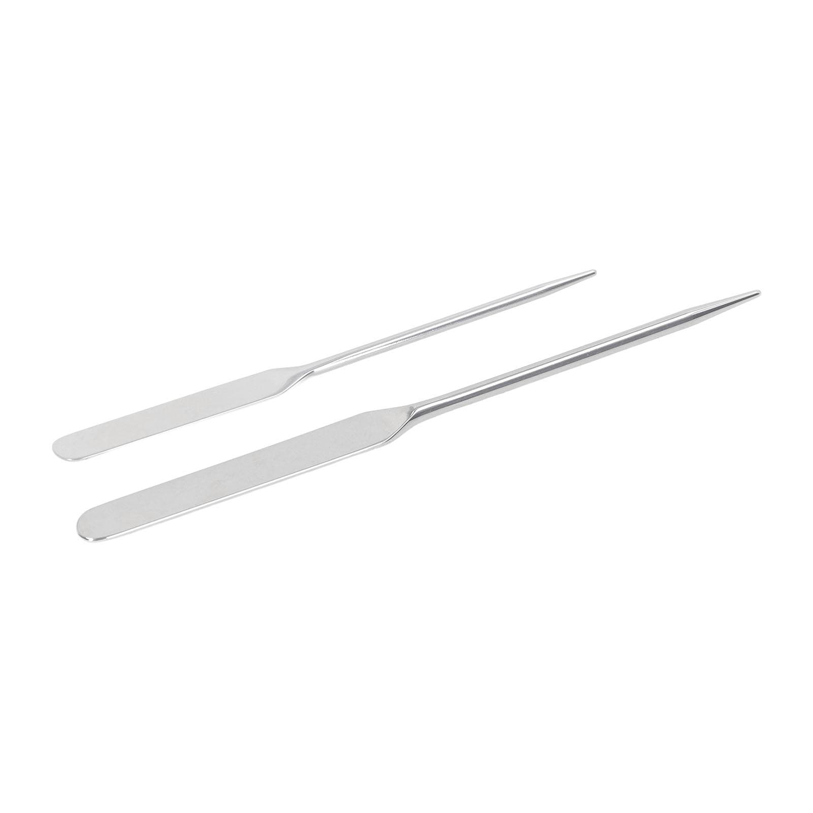 2pcs Makeup Foundation Mixing Spatula Double Ended Stainless Steel Nail Glue Stirrer Stick
