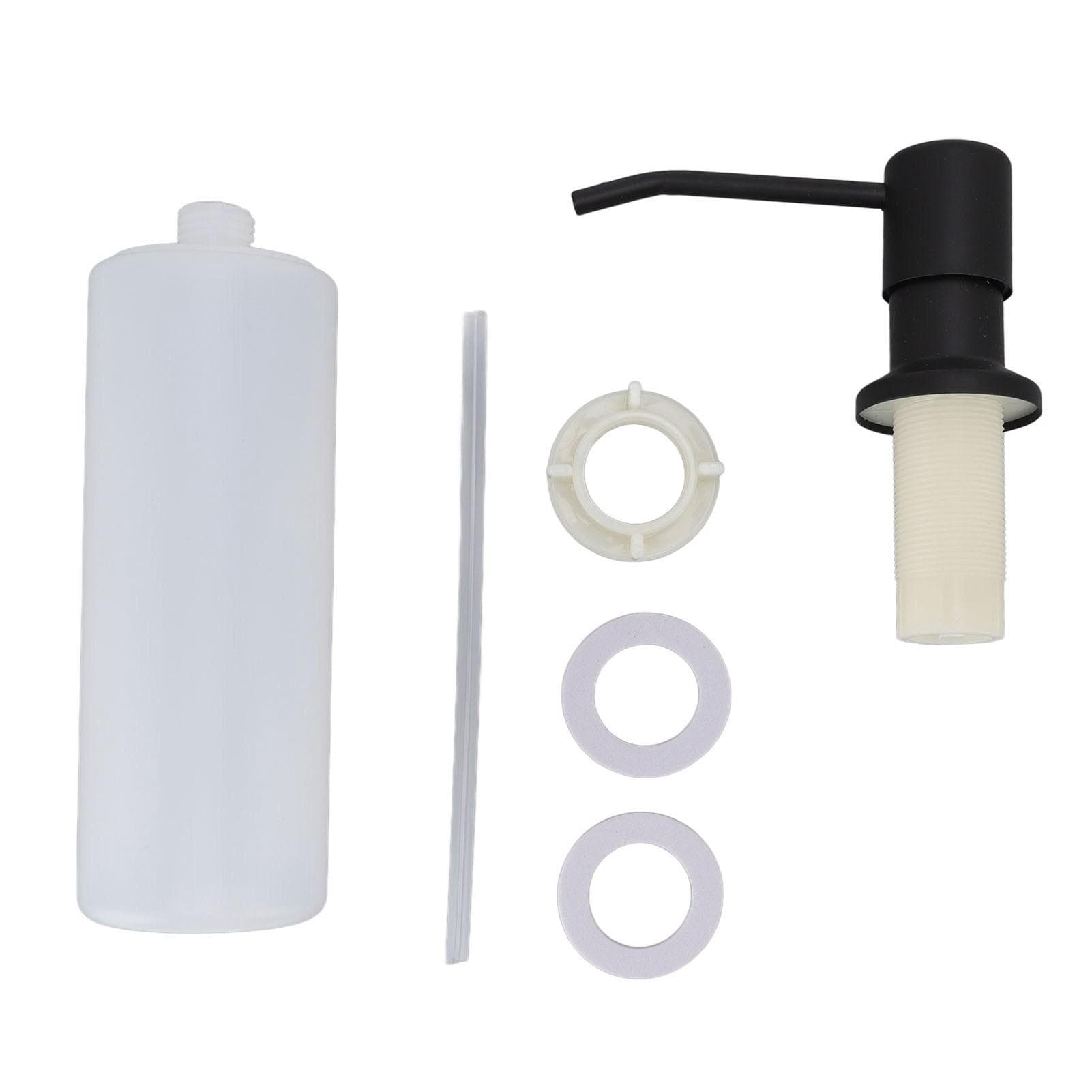300ml Kitchen Sink Soap Dispenser Stainless Steel 360 degrees Rotation Multifunctional Soap Dispenser for black