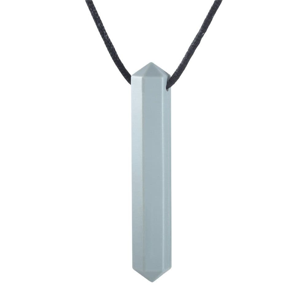 Chewing Pendant Anti Autism ADHD Biting Chewy Necklace Teether Necklace Sensory Chew Teething Toys grey