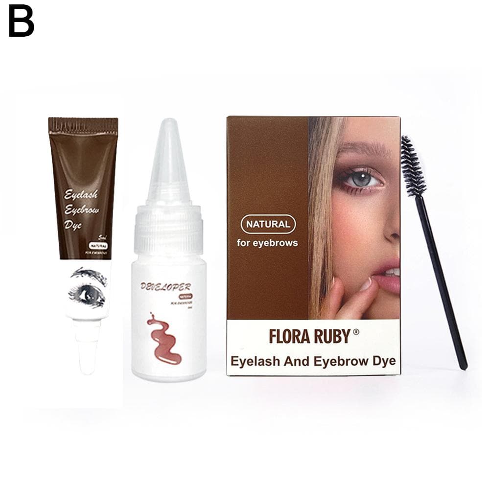Professional Henna Eyelash Eyebrow Dye Tint 15-minute Fast Tint Easy Dye Gel Eyelash Brown Black Color Tint Kit brown