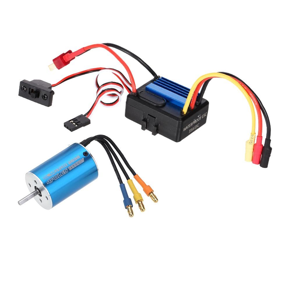 2838 3600KV 4P Sensorless Brushless Motor & 35A Brushless ESC Electronic Speed Controller for 1/14