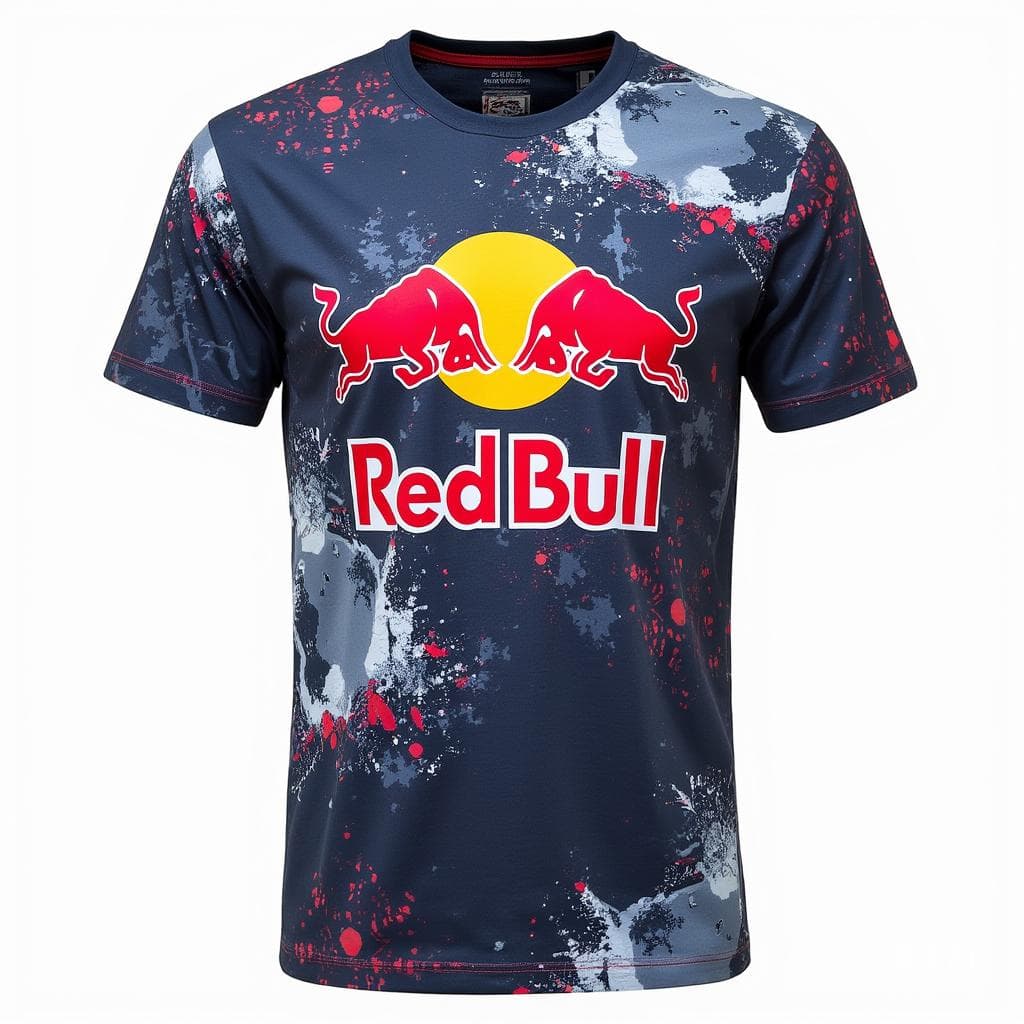 Men's Summer Red Bull High-end Brand Short-sleeved T-shirt Fashionable Loose Top Outdoor Extreme Sports Red Bull Cycling Suit M