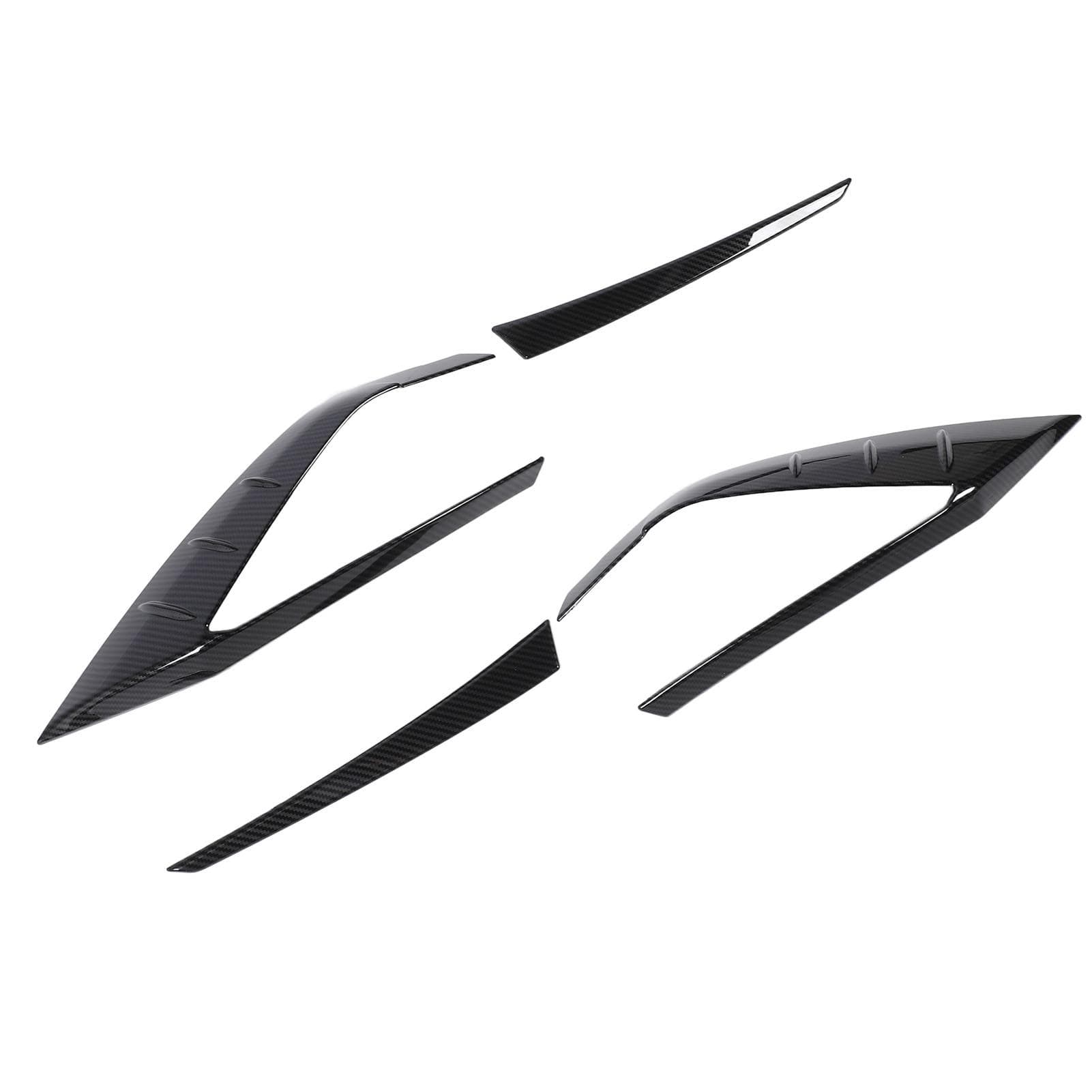 4PCS Taillight Eyebrow Carbon Fiber Style Left Right Rear Tail Lamp Eyelids Moulding Trim for Cross