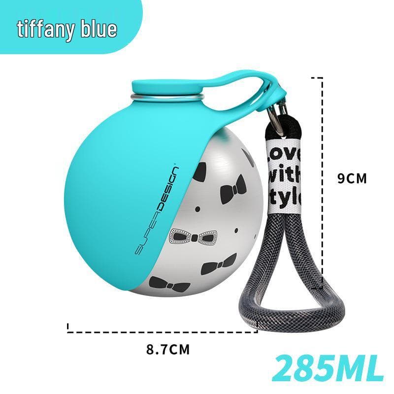 304 Stainless Steel Foldable Pet Water Bottle for Outdoor Travel 285ml 304 Stainless Steel