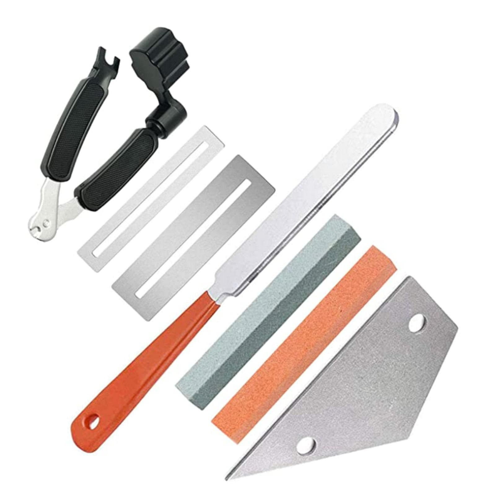 Guitar Repair Luthier Tools Kit Guitar Fret Crowning File 3 in 1 Guitar String Winder Cutter Fret 1 Kit