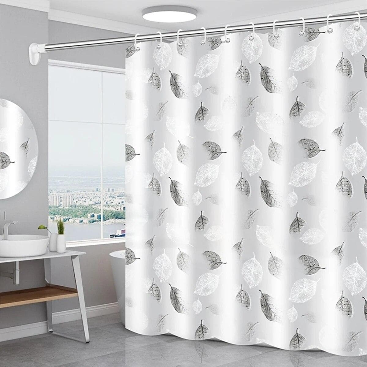 Waterproof and Moldy Shower Curtain, Used for Windows, Room Decoration, Home Decoration 180*180cm white