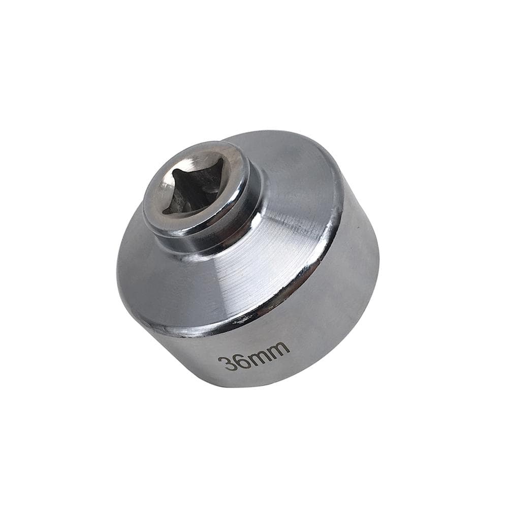 36mm Oil Filter Wrench 36mm Low Profile Socket Tool to Remove Cartridge Style Housing Canister Cap silver