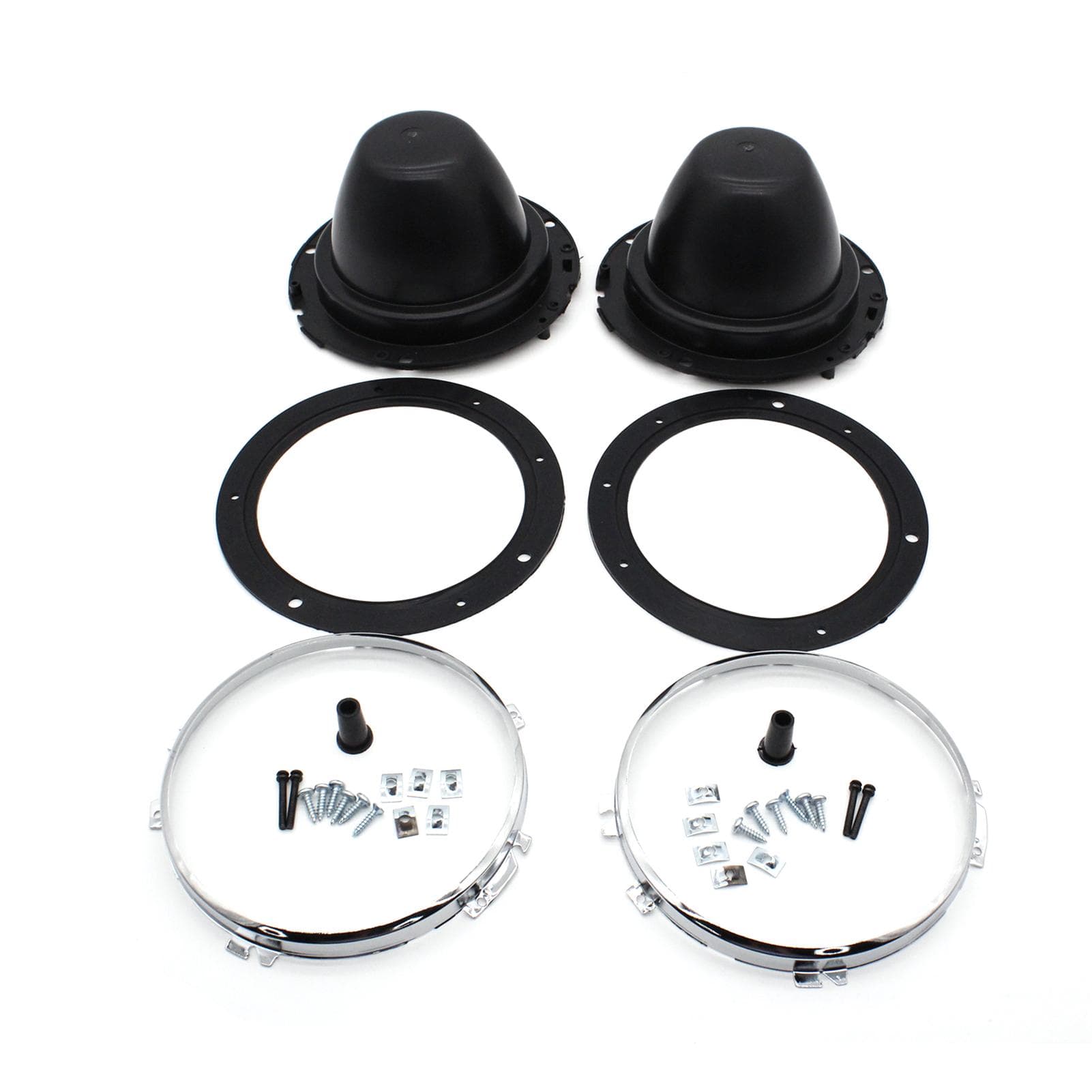 7inch Headlight Plastic Back Bowls Buckets Headlamp Shade 2pcs multicolour