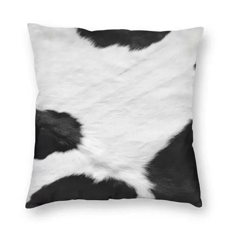 Faux Fur Modern Cowhide Texture Pillowcover Decoration Animal Hide Pattern Skin Leather Cushion Cover Throw Pillow Printing 66x66cm blue