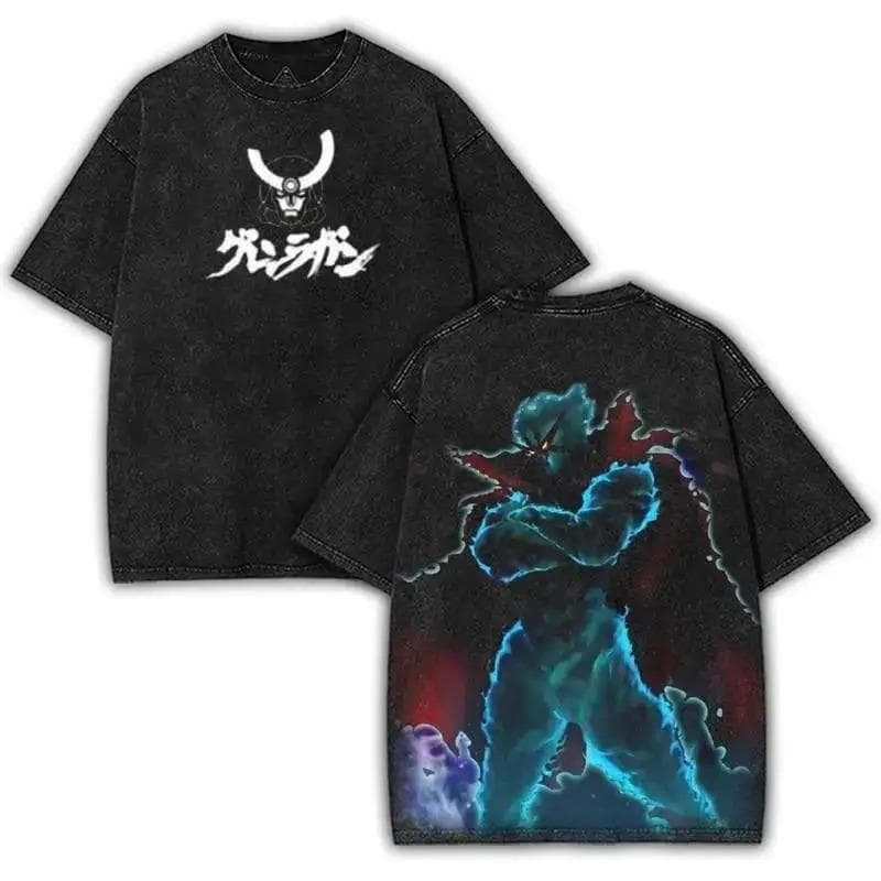 Tengen Toppa Gurren Lagann“Spiral Overdrive Protocol”Women Tshirt Washed Cotton T-shirt T Shirt Men Clothing Short Sleeve Tees S