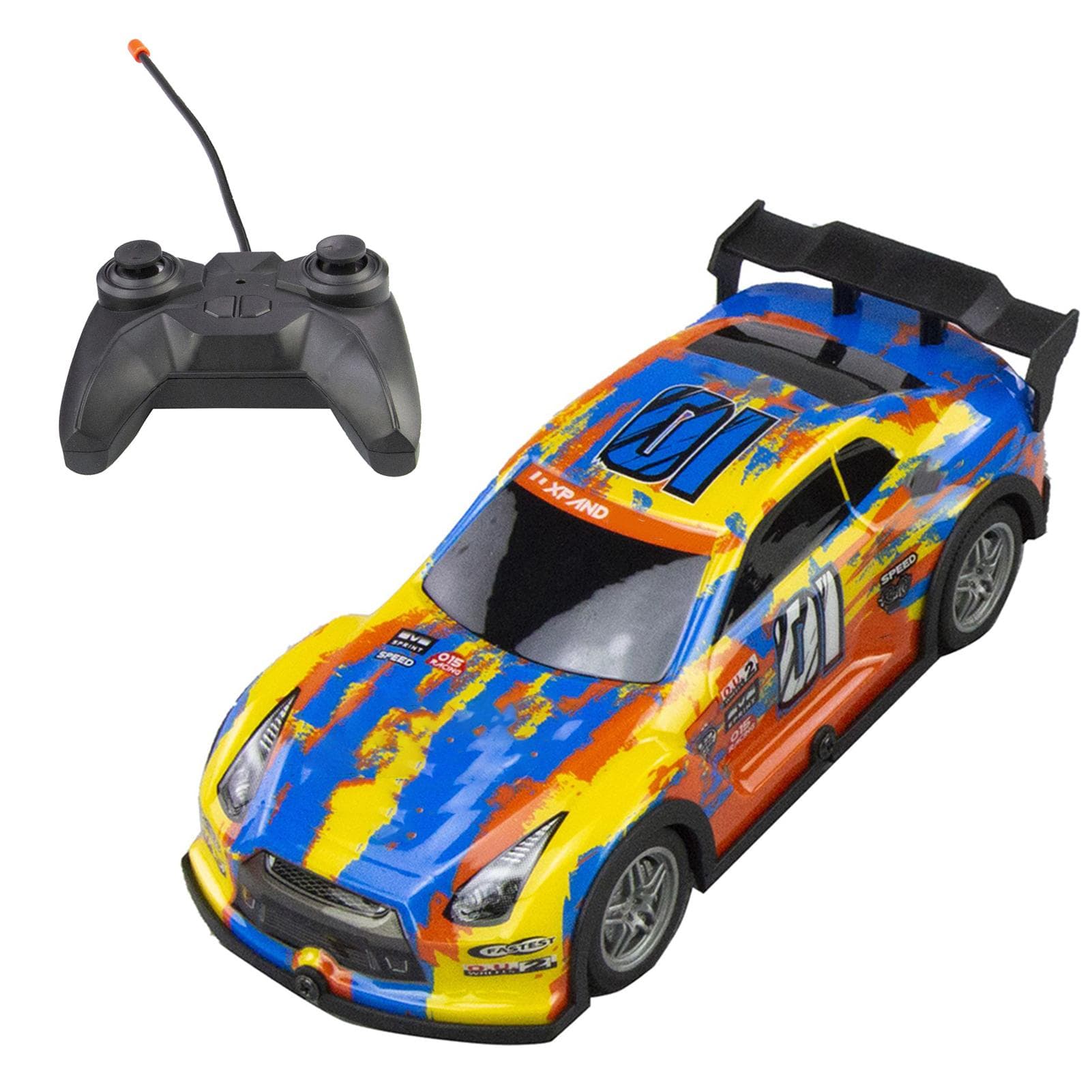 Remote Control Car 1/22 4WD Remote Control Race Car Kids Gift RTR with Dazzling Light type 1 yellow