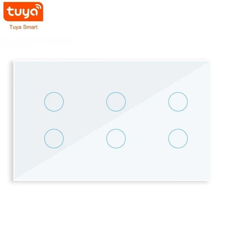 Melery WIFI Tuya Smart 4/5/6 Gang Light Switch Touch Glass Panel Wireless Wall Switch Alexa Google Home Voice Remote Control CHINA