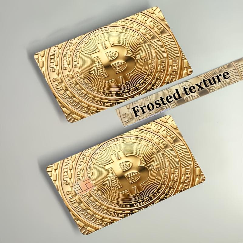 2pcs Golden Eye-catching Fun Card Light Beige - Durable PVC Privacy Protection Sticker, Suitable for Credit Cards, Bank Cards and Transportation Cards 2pcs