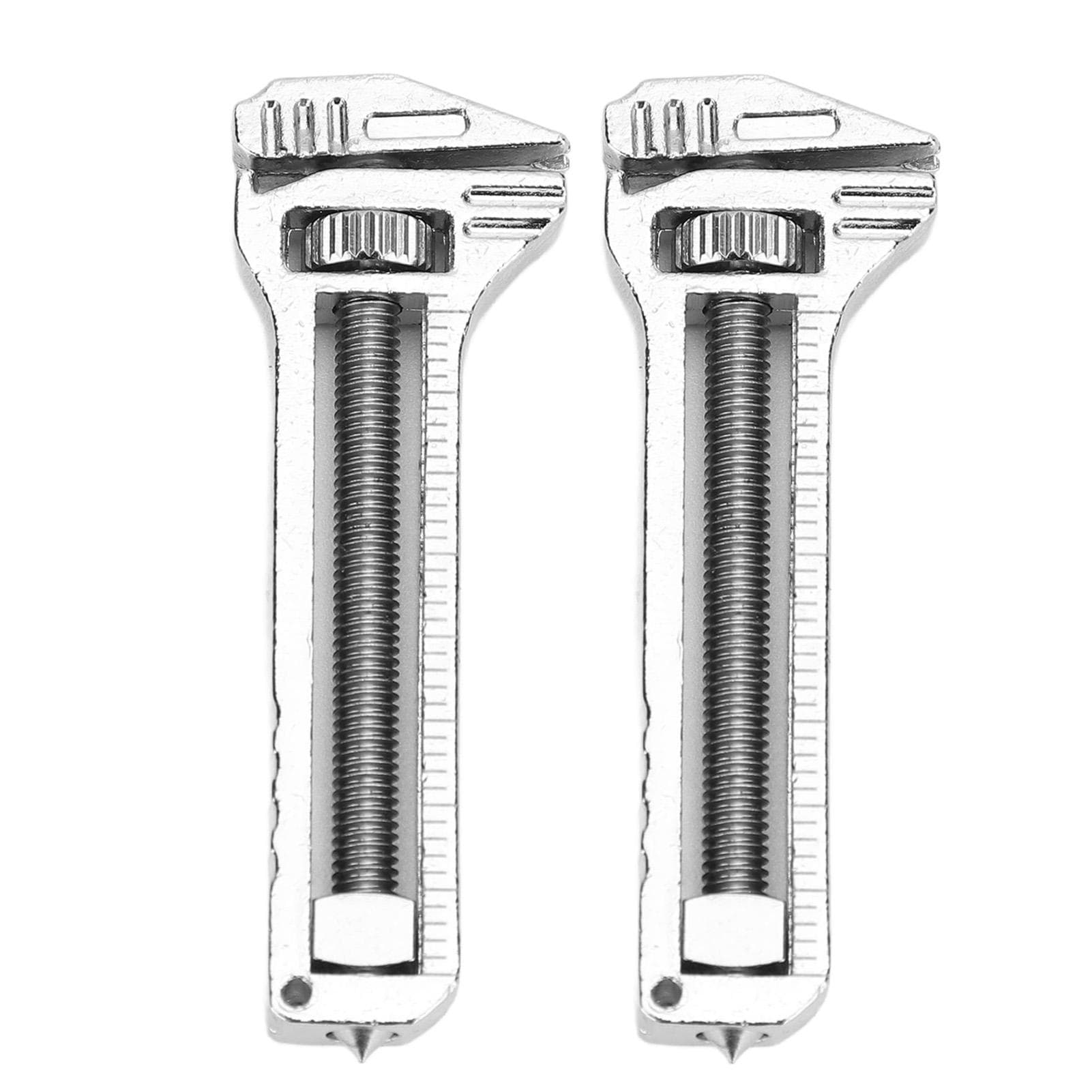 2PCS Mini Multitool Wrench Adjustable Compact Multifunctional Bottle Opener Wrench for Everyday