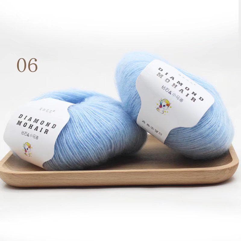 Diamond Mohair Fine Yarn: Ideal for Handmade Scarves, Sweaters, and DIY Knits.