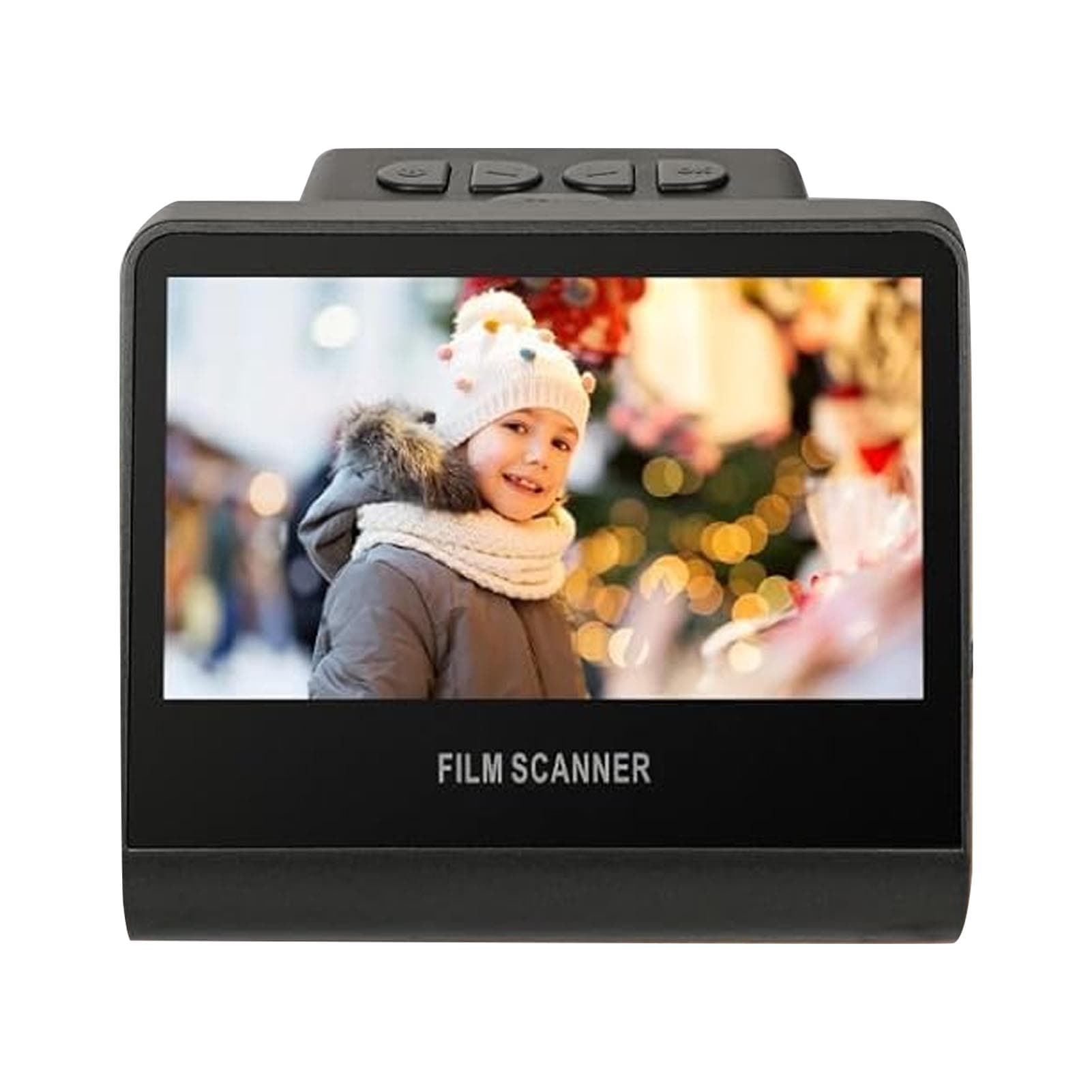 Film Scanner Digital 22MP 5in LCD Screen 16GB Memory Convert Black Negative Monochrome Slides Into