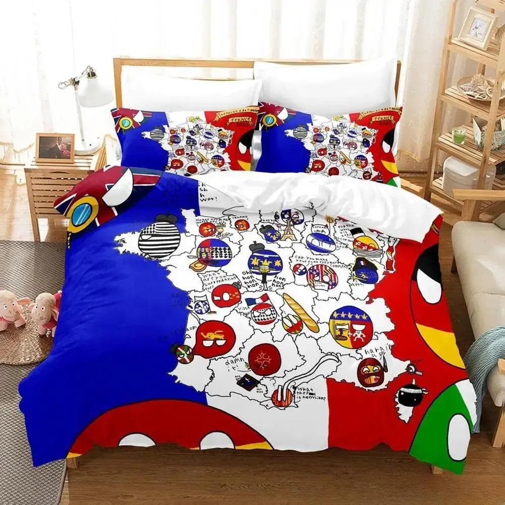 New Countryball Polandballs Bedding Set Single Twin Full Queen King Size Bed Set Aldult Kid Bedroom Duvet cover Sets 3D Anime 70x133cm 2pcs