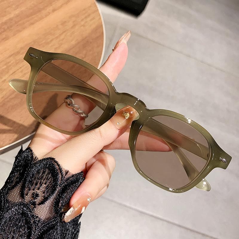 European American Leopard Print Large Frame Sunglasses UV Resistant Sunscreen Fashionable High End Personalized Eyewear