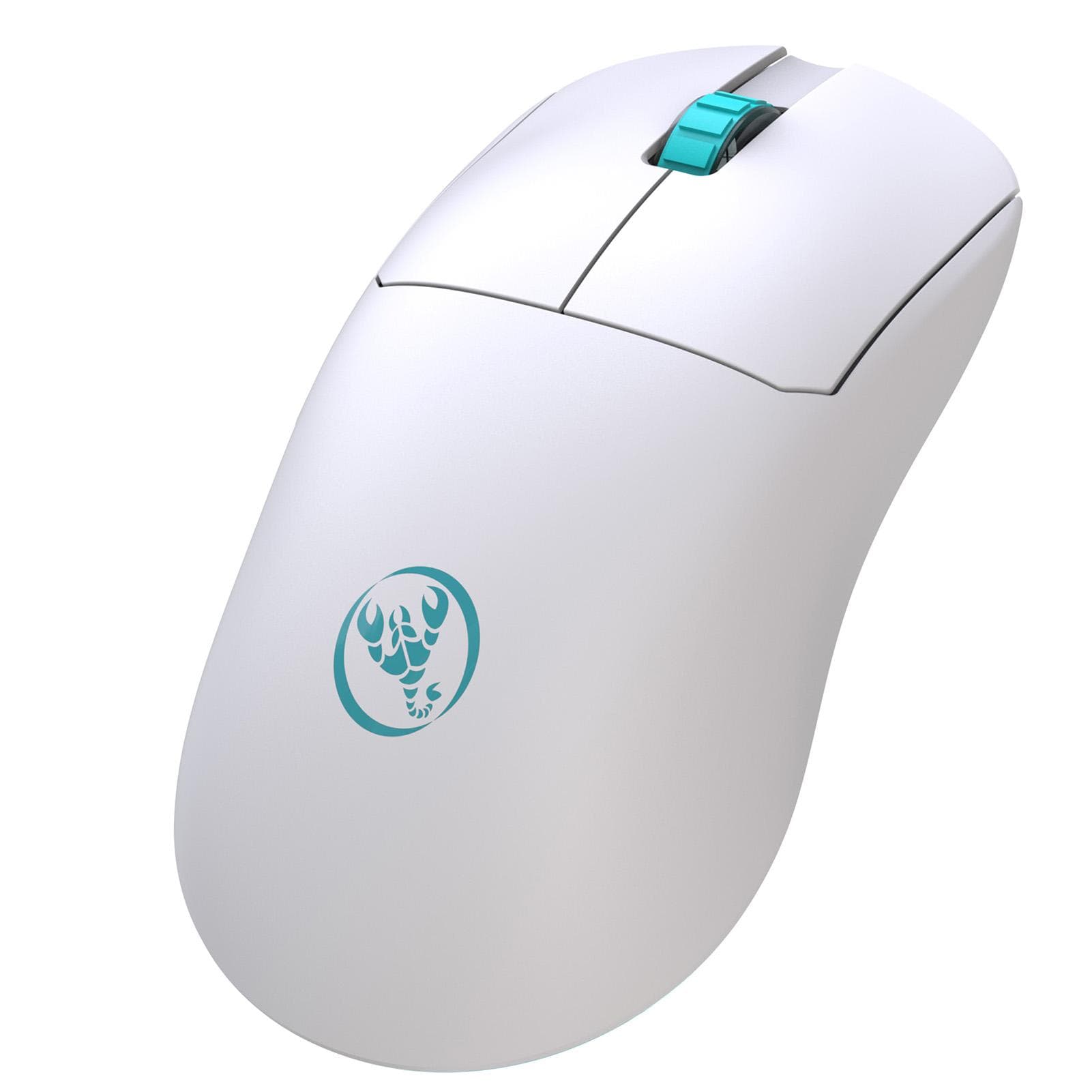 HXSJ Lightweight Gaming Mouse Wireless Mouse 2.4 G Connectivity Rechargeable 10000 DPI Matte white