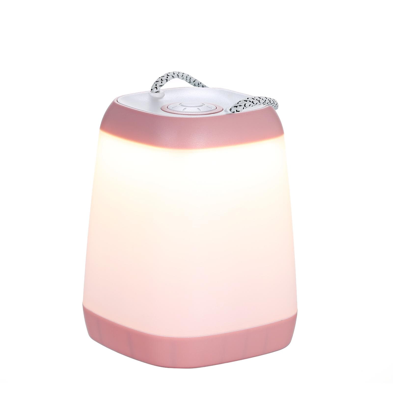 Portable Night Light Bedside Lamp with Easy Carry Strap 30/ 60/ 100 Adjustable Brightness Battery External Battery pink