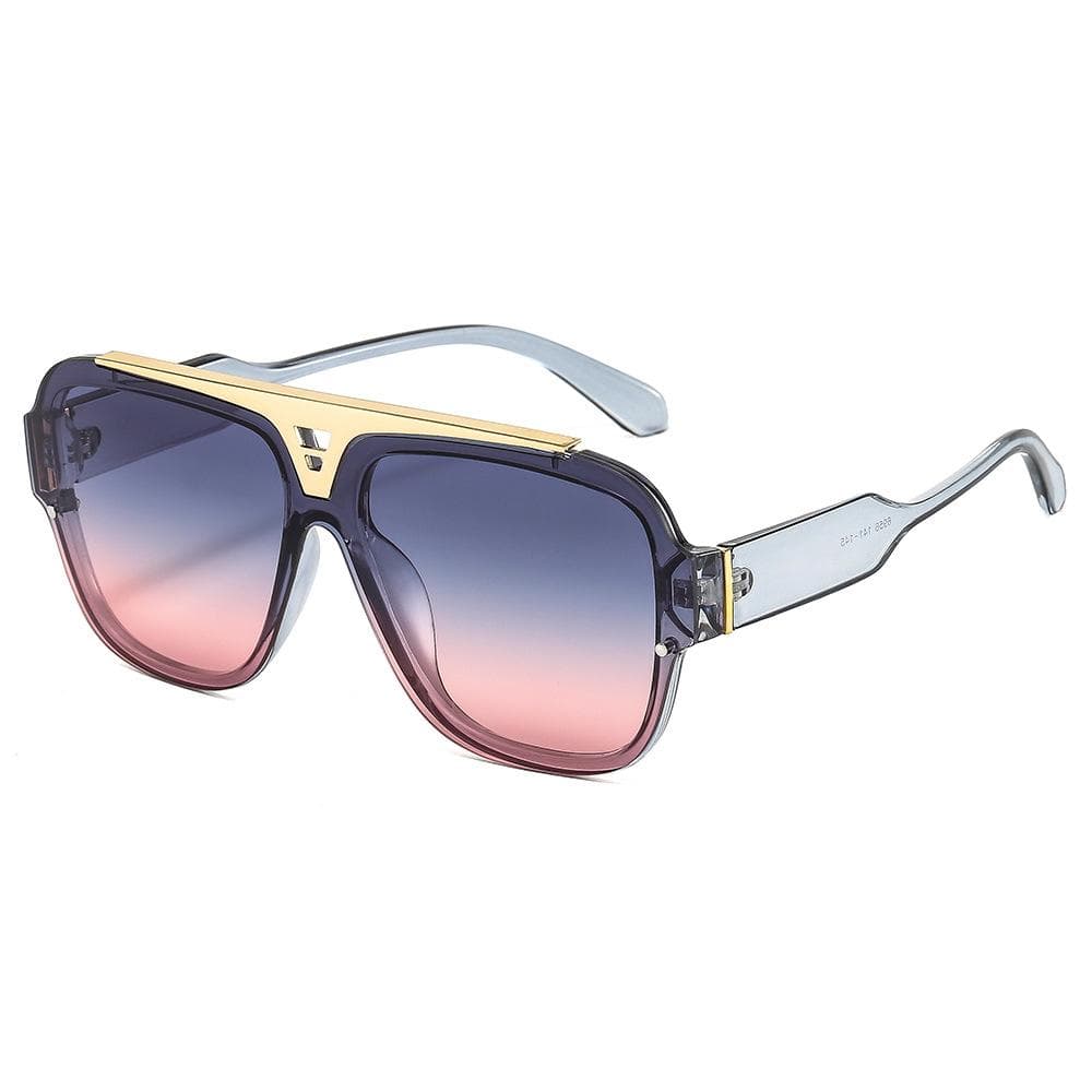 Fashion Vintage Big Frame Square Sunglasses Women Men Luxury Designer UV400 Shades for Travel as the picture