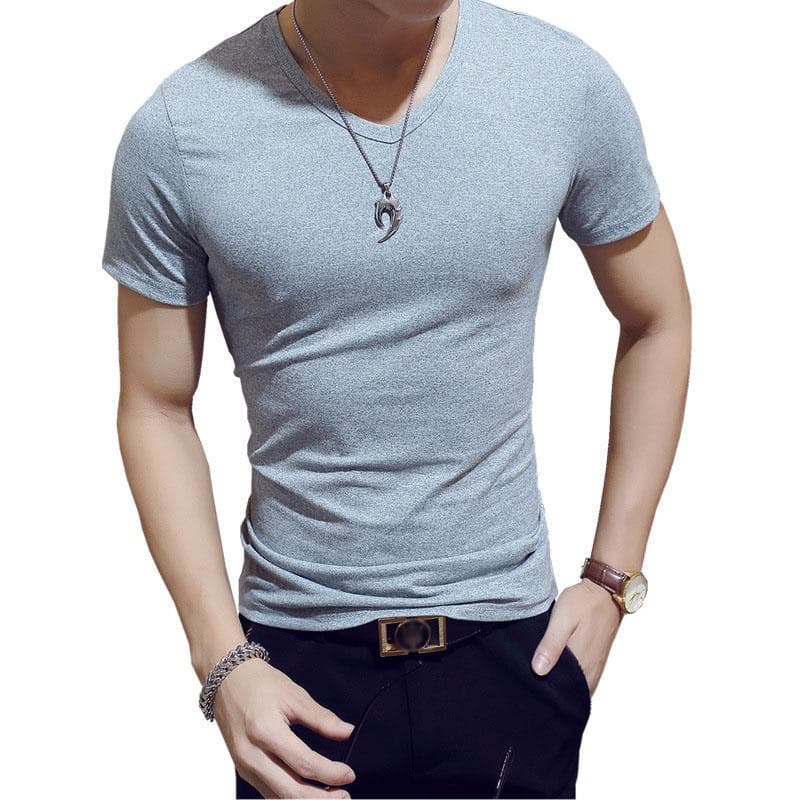 Fashion Slim Men's T-shirt Soft and Comfortable Breathable Cotton Men's Shirt Fitness and Leisure M