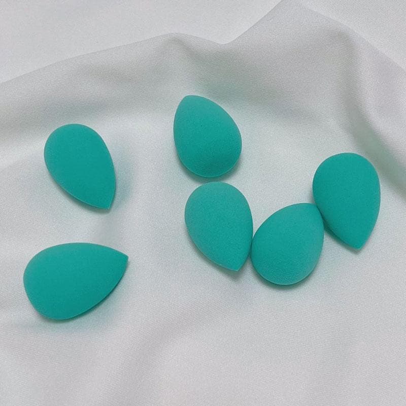 6pcs Mini Beauty Egg Makeup Sponge Powder Puff for Makeup Concealer Liquid Foundation Face Cosmetic Puff Make Up Accessories green