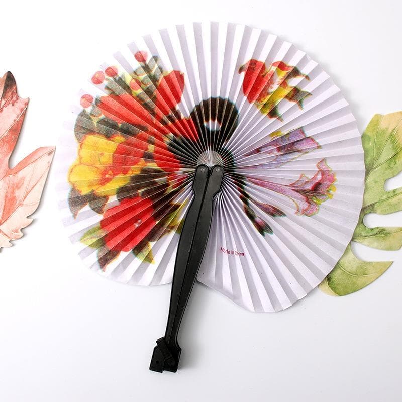Paper Fan Paper Portable Fan Folding Portable Pattern Performance Props Paper Fan