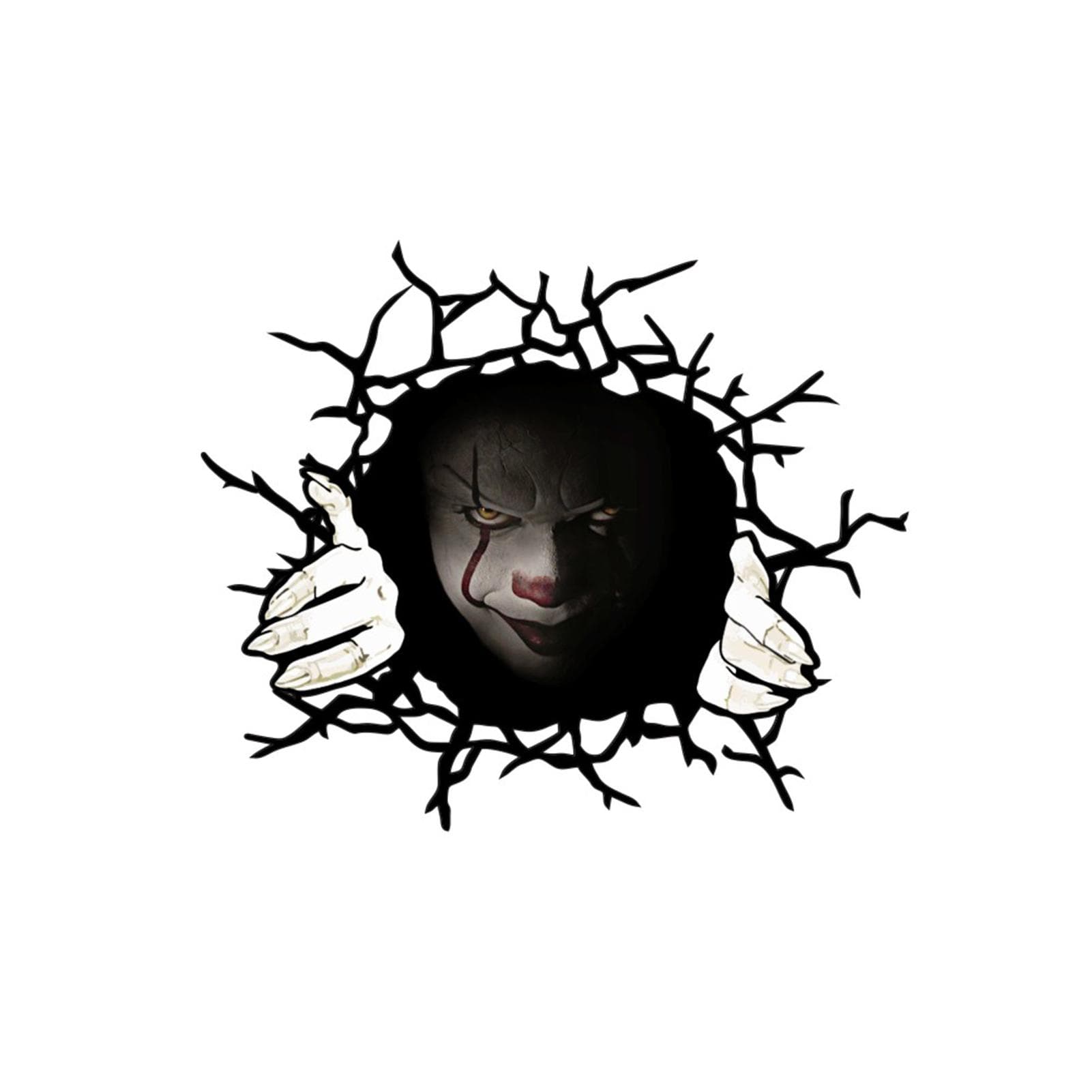 Happy Halloween Car Door Car Window Sticker Stickers Horror Wall Floor Wall Stickers Home black
