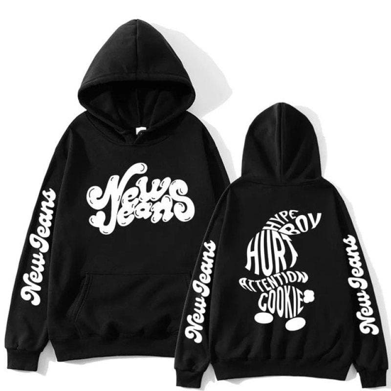 Korean NewJeans Bunny Kawaii Graphic Zip Up Hoodies Fashion Kpop Style Cute Hoodie Men Women's Casual Jackets Zipper Sweatshirts M