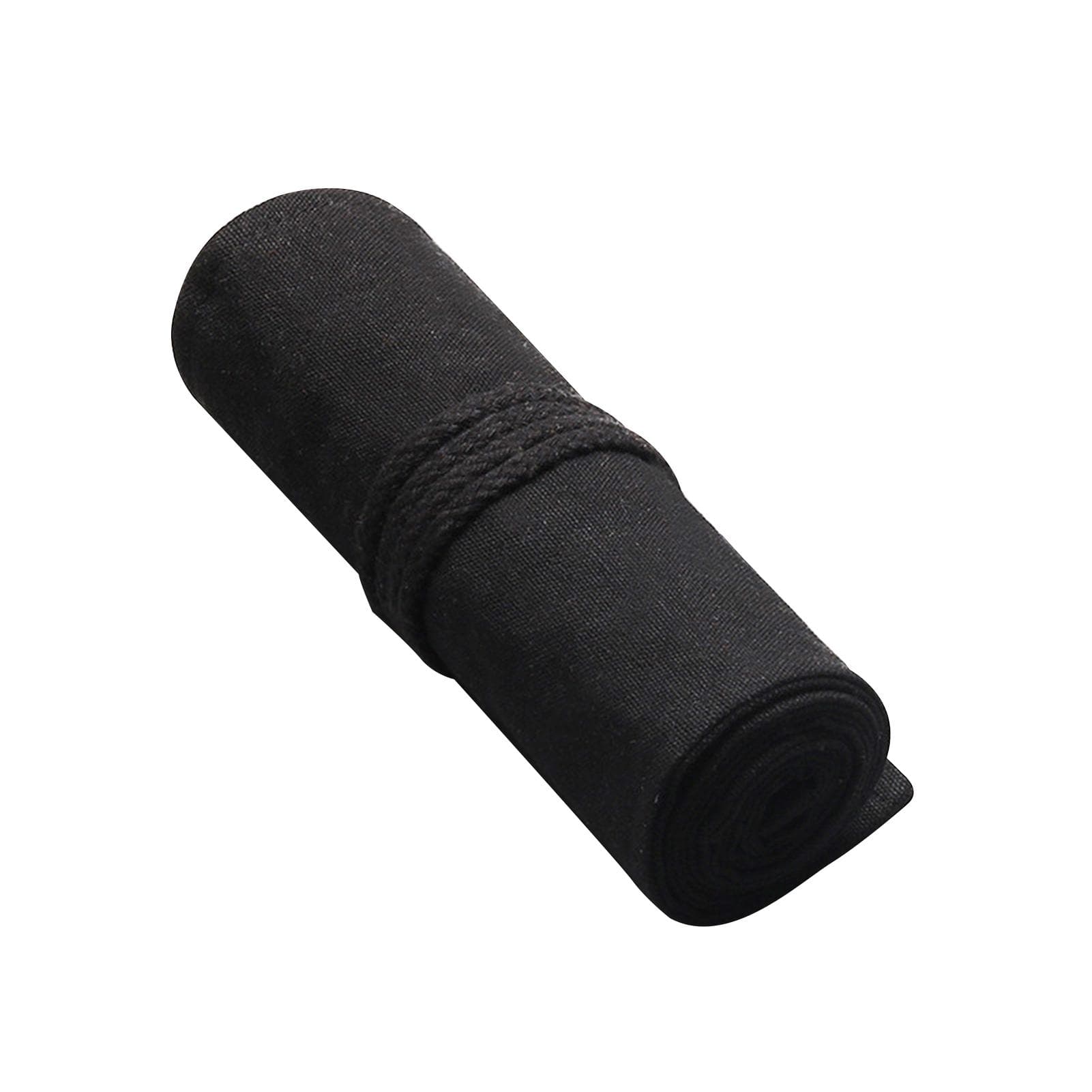 Paint Brush Holder Canvas Roll Up Pencil Pen Holder Artist Draw Pen Storage Bag 12 Slots Canvas 12 slots black