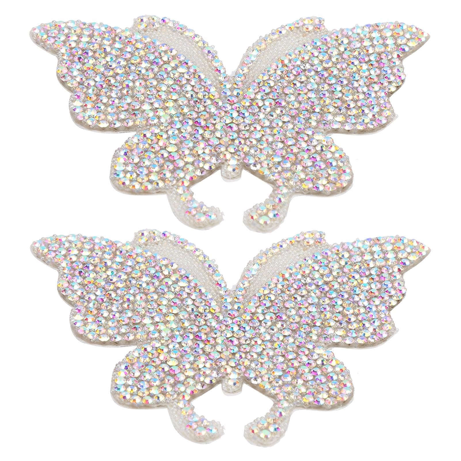 Crystal Butterfly Sticker Shiny Adhesive Hot Rhinestone for Decoration Clothing Automobile