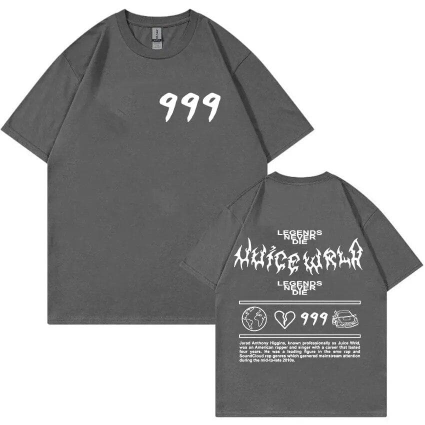 Rapper Juice Wrld 999 2023 Graphic T-Shirt Unisex WoUnisex Fashion Cotton Oversized T-shirts Hip Hop Vintage Gothic T Shirt Streetwear M
