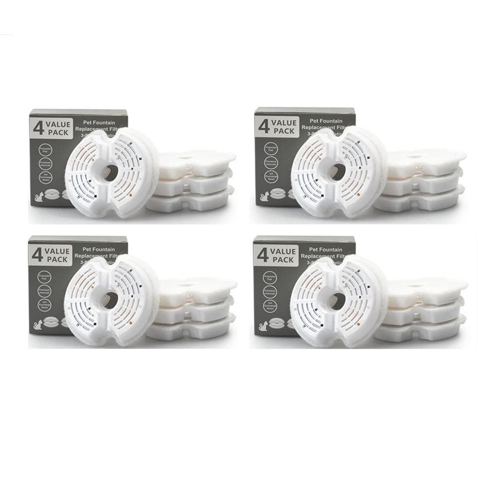 4/8/32Pcs Replaced Activated Carbon Replacement Fountain Filters for Cat Pet Dog Water Drinking Dispenser Replacement Set