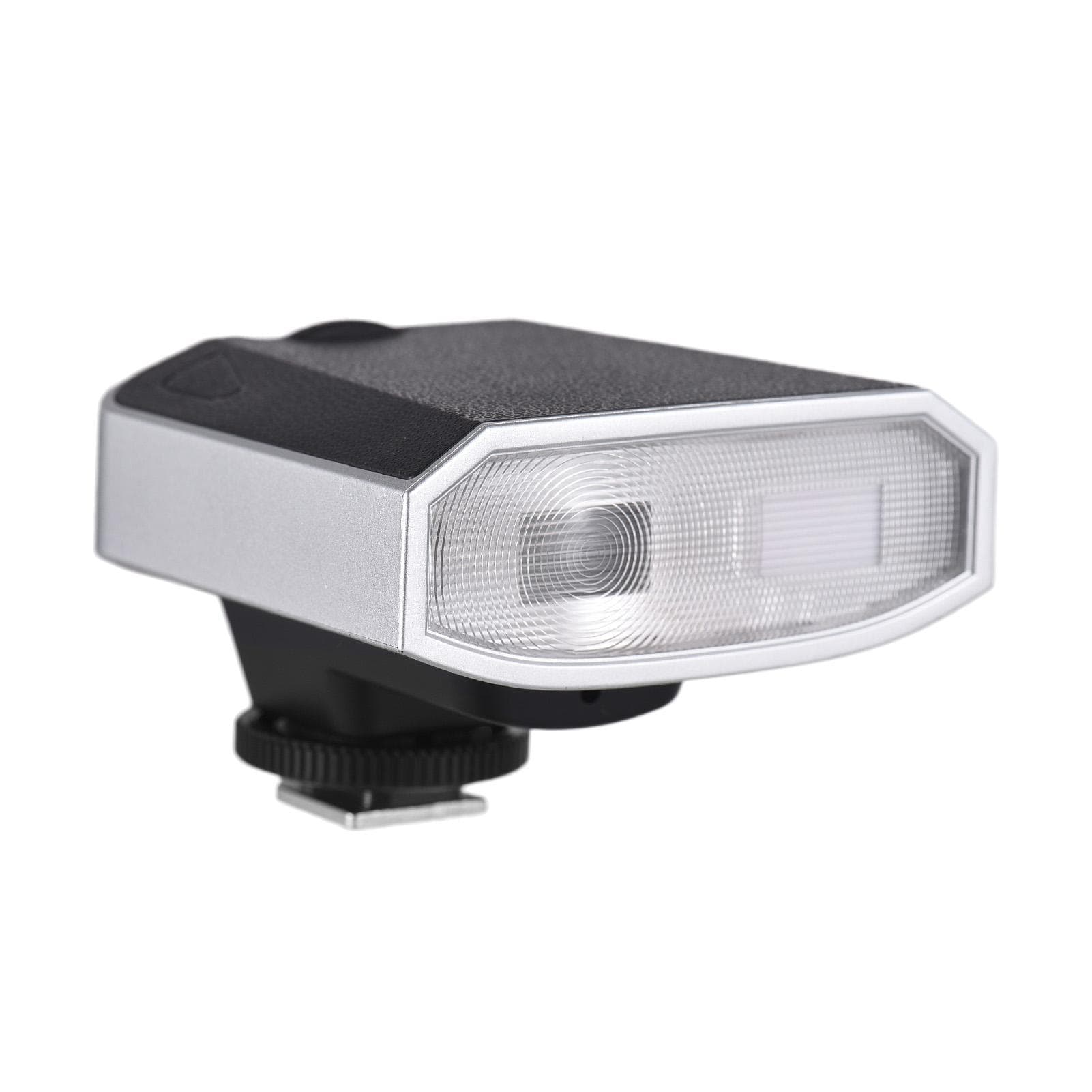 Universal Mini Camera Flash GN15 On-camera Flash Light 6000K Speedlite 6-Level Brightness Manual/ black