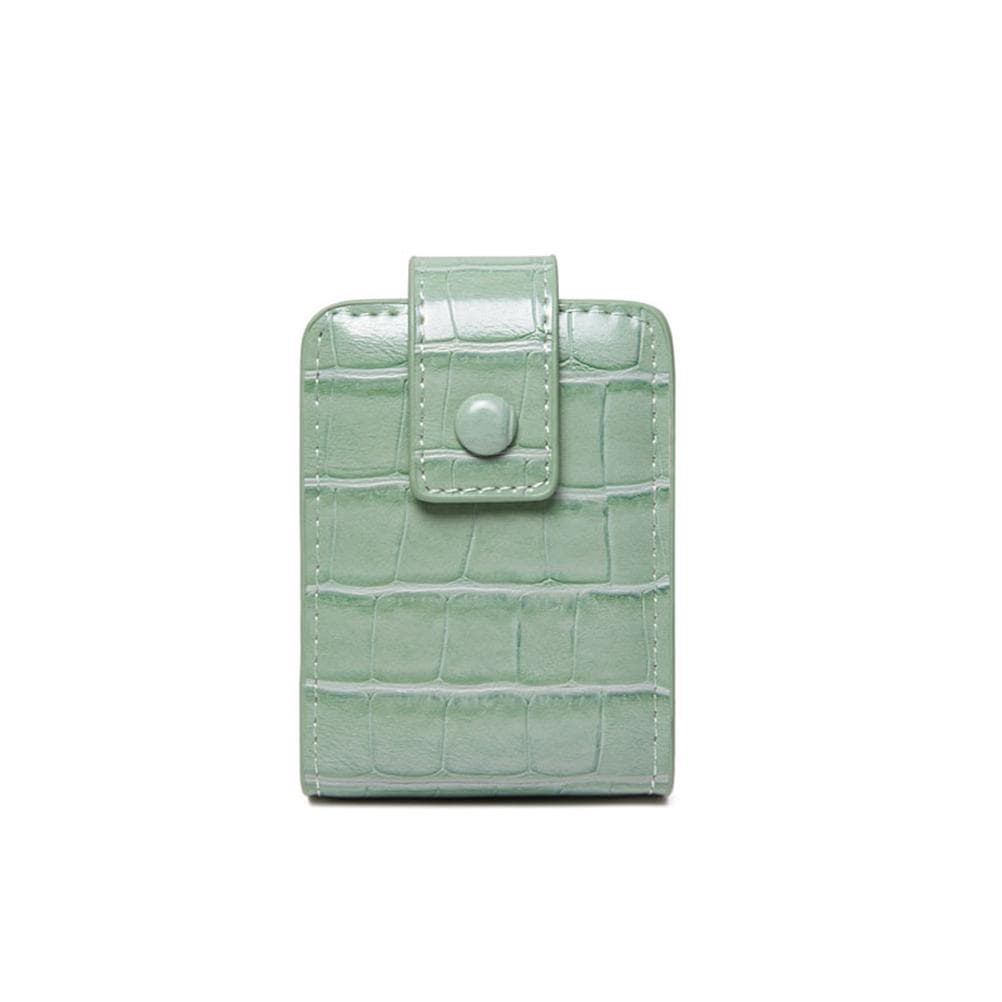 Portable Lipstick Case with Mirror for Purse PU Leather Lipstick Organizer Fits 3 Lipsticks Makeup