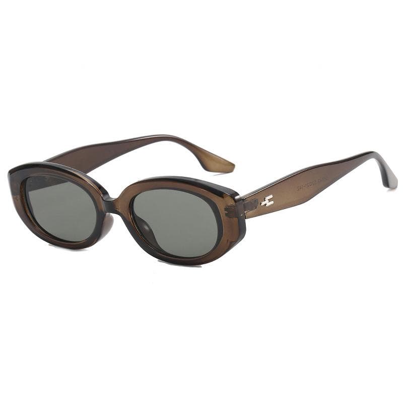 Trendy Oval Women Sunglasses Classic Cat Eye Design UV Protection for Outdoor Travel Fashion Shades
