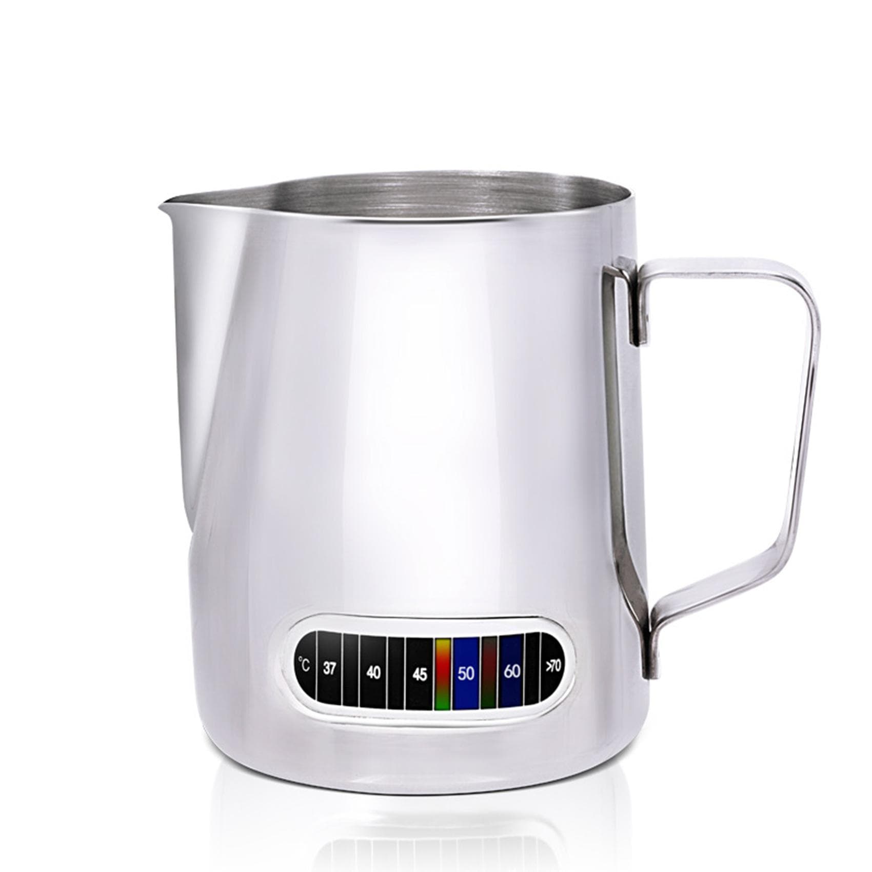 12/20oz Milk Frothing Pitcher with Temperature Display Stainless Steel Milk Frother Pitcher Jug Cup 600ml