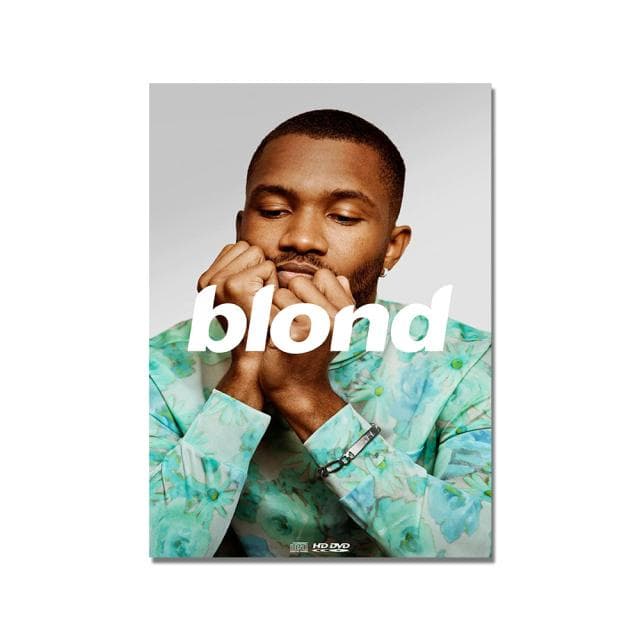 Singer Frank Ocean Blonde Boy Band Music Cover Hip Hop Rapper Star Poster Wall Art Painting for Living Room Bar Home Art Decor 21x30 No Frame