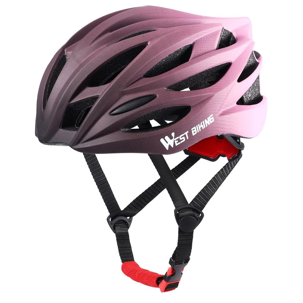 Breathable Cycling Helmet Gradient Color Bicycle Helmet Ultralight Integrated Bike Helmet Safety purple