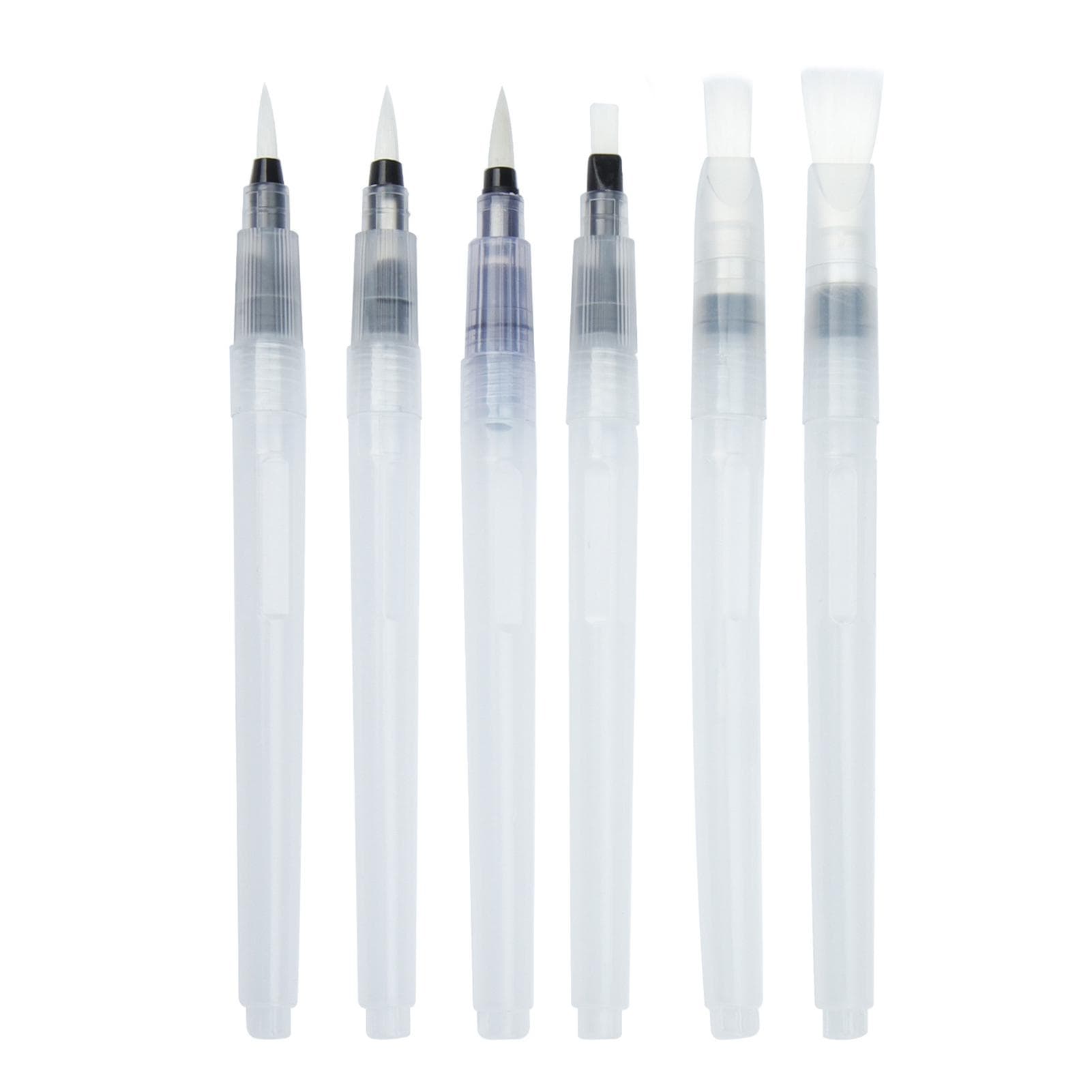 Watercolor Brushes Refillable Watercolor Brush Pens Set for Painting Markers Artists Calligraphy 6 Brushes