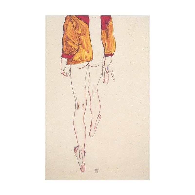 Egon Schiele Body Color Delineation Sketch Figure poster Home Decor Art Canvas Painting Modular Wall Pictures For Living Room 20x30cm