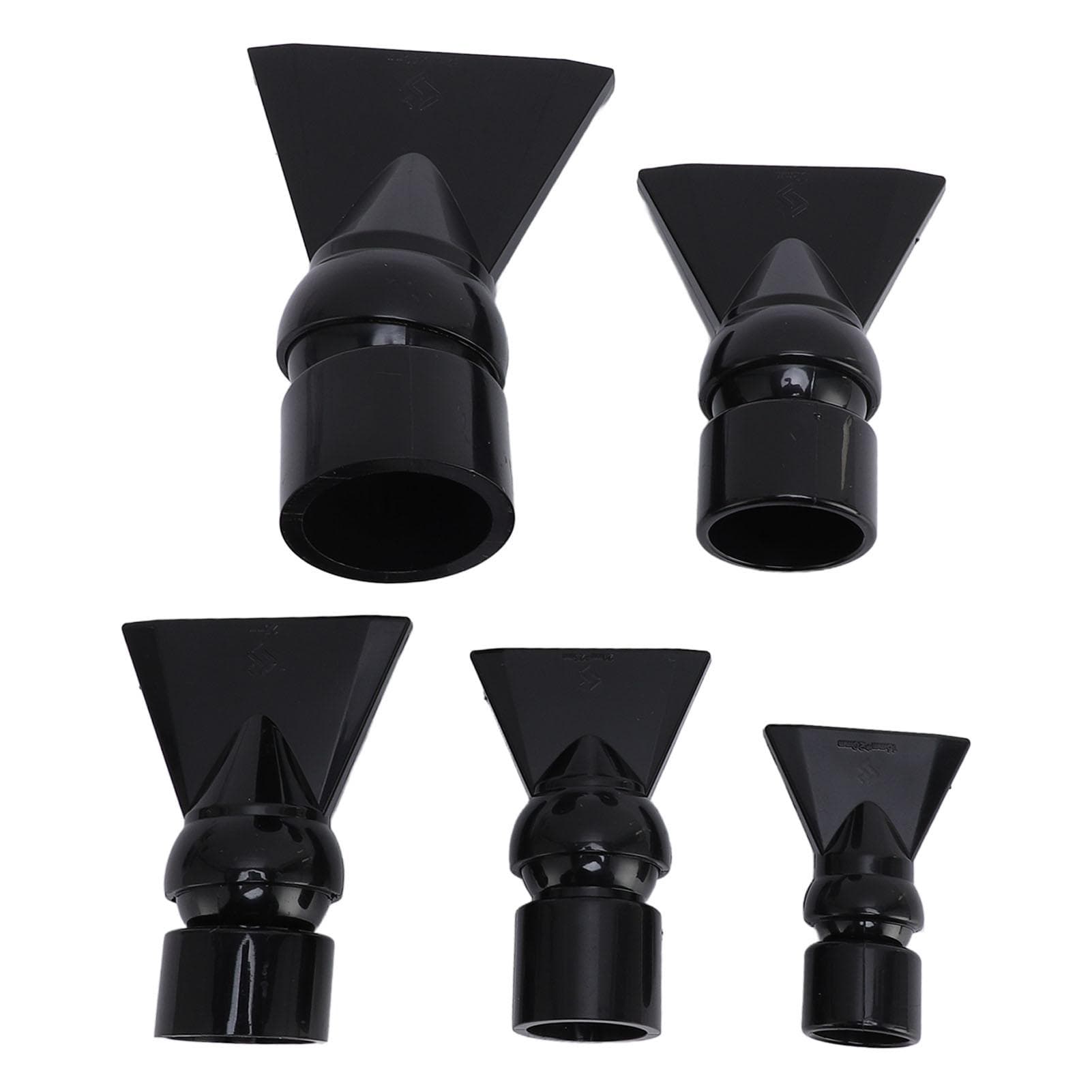 5pcs Aquarium Duckbill Nozzles Set Sturdy Plastics Prevents Rapid Water Flow Fish Tank Water Outlet black