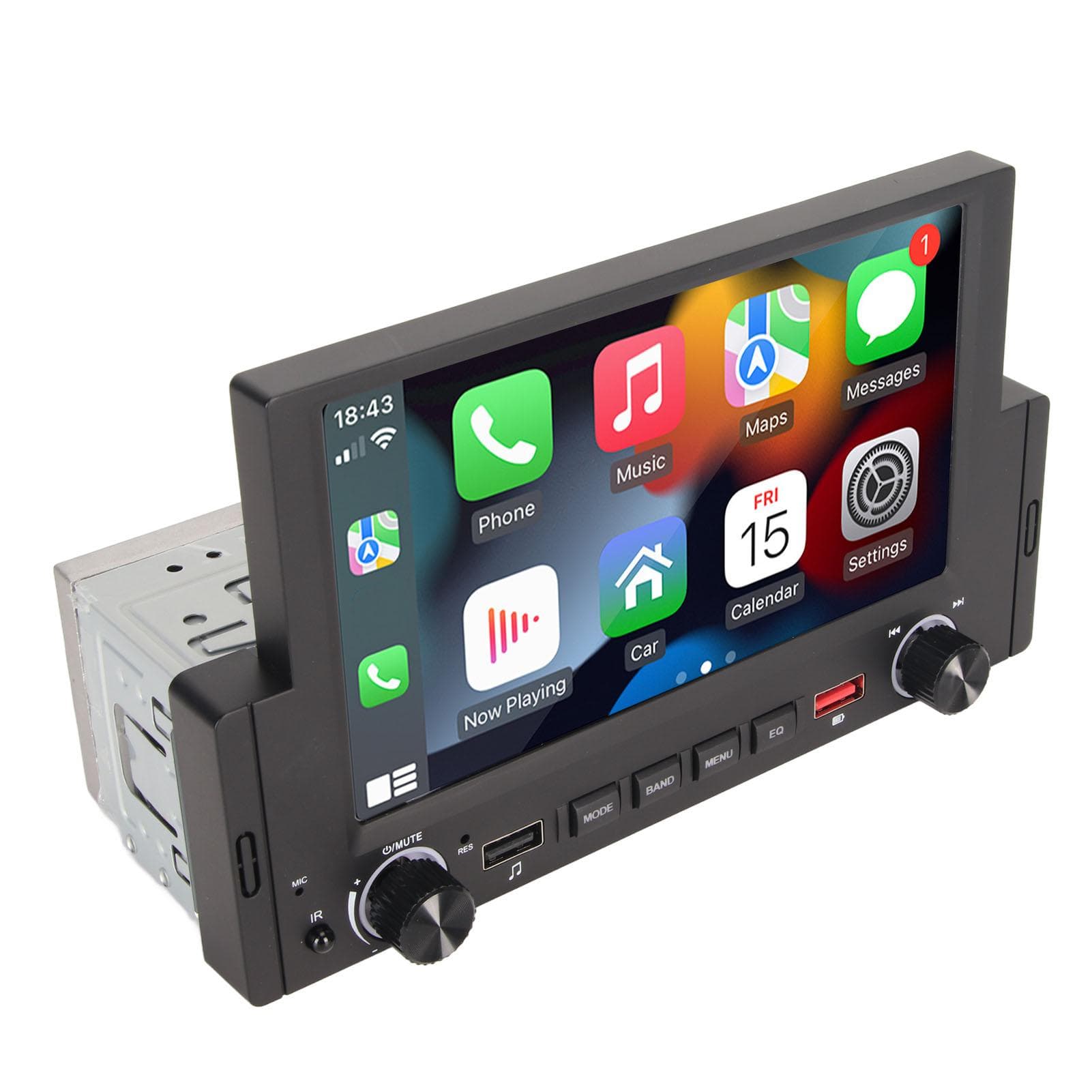 6.2in Car Multimedia Player Wired Carplay for Android Auto 12 LED Backup Cameras BT5.1 Car Stereo