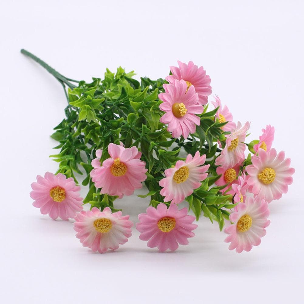 5 Branch Artificial Flowers Cute Fake Plants For Wedding pink