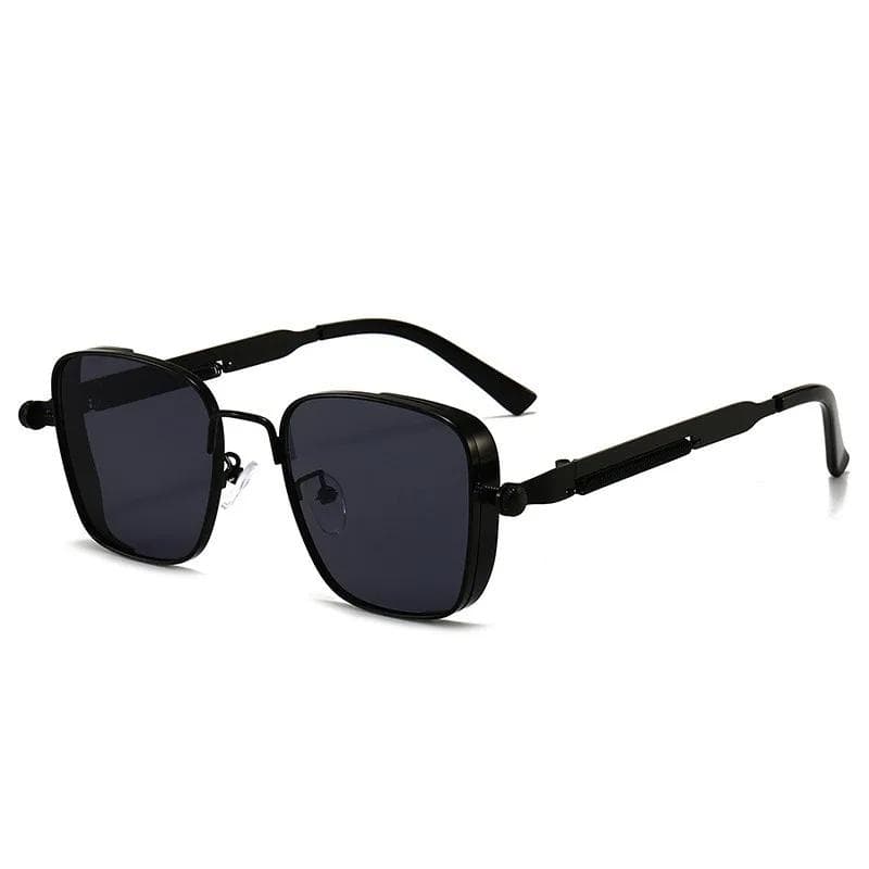 UV400 Rectangular Sunglasses Steampunk Metal Frame Personalized Unisex Eyewear for Men Women