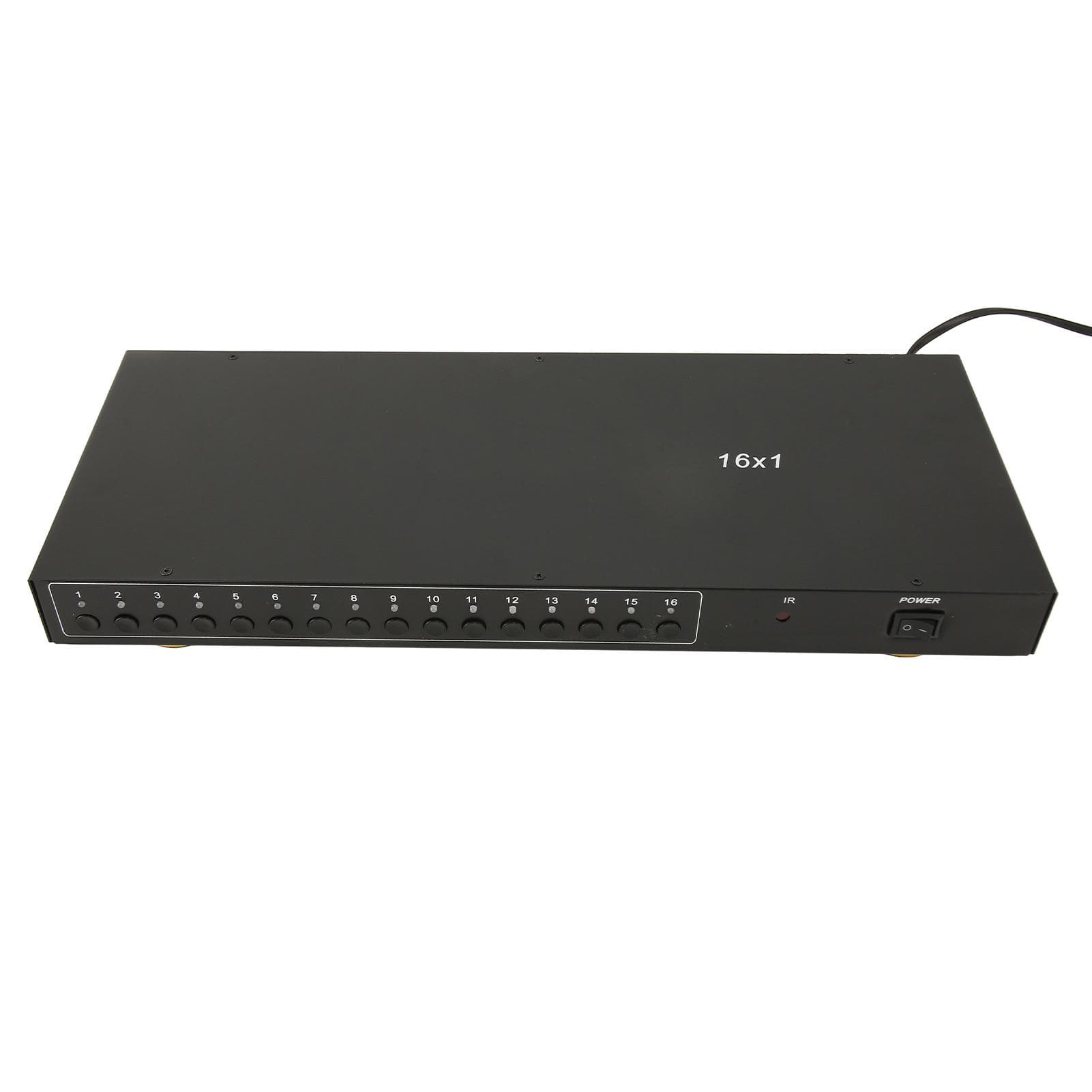 16 Way Sound Video Switcher Stable 16 in 1 Out Switcher Stereo Sound Selector Switch for Home EU Plug