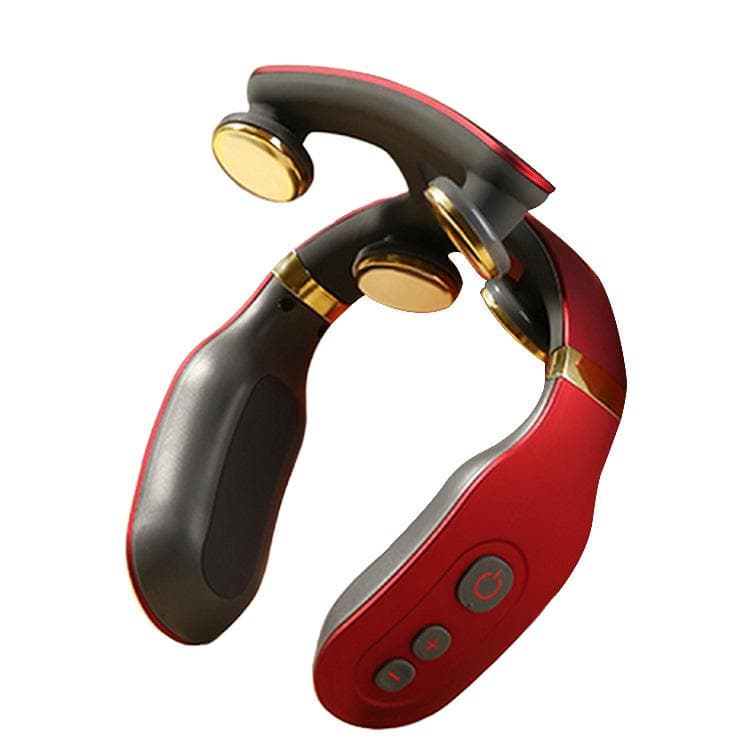 Cervical Massager, Neck Back Waist Neck Pillow Neck Pain Shoulder and Neck Massager red